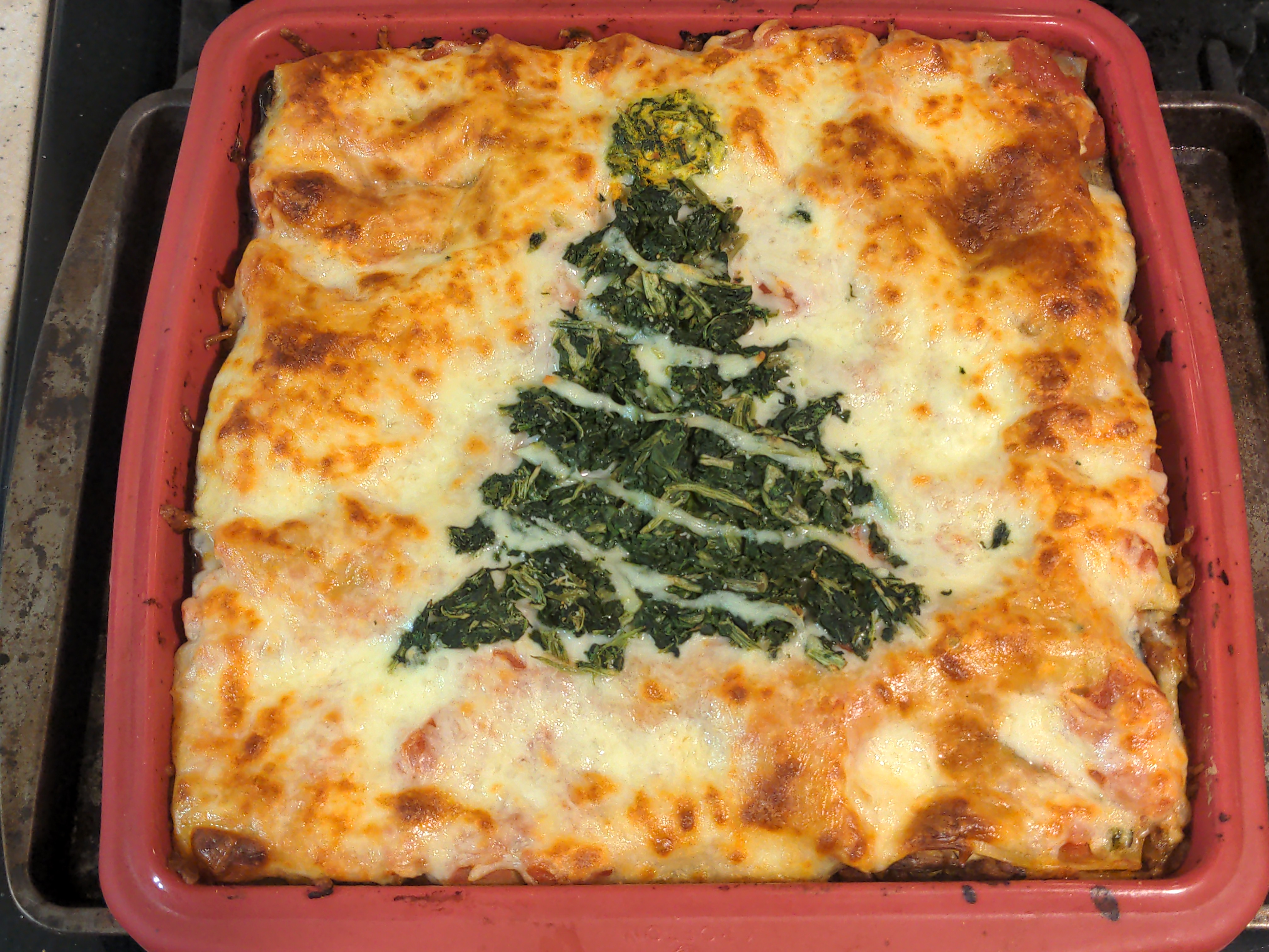 Christmas lasagna